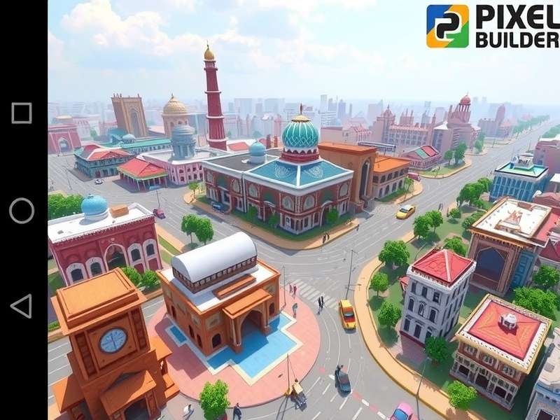 Pixel City Builder Pro Indian Cityscape